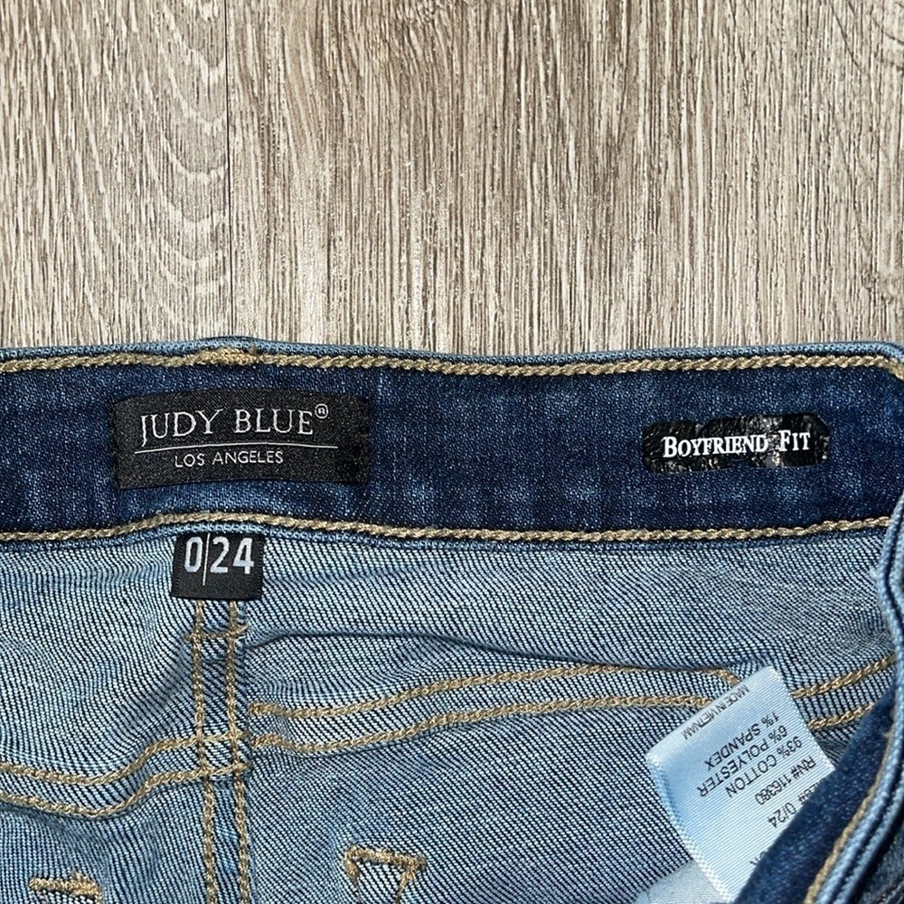 Judy Blue Skinny Jeans Blue Classic Stretch boyfriend fit size 0 or 24 denim - Picture 2 of 7